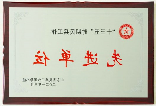 喜讯丨集团公司荣获山东省“十三五”时期民兵工作先进单位称号