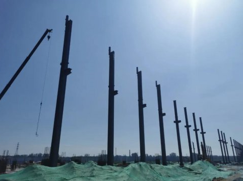 重点项目攻坚丨港航金属材料公司项目重要节点工程钢结构安装启动
